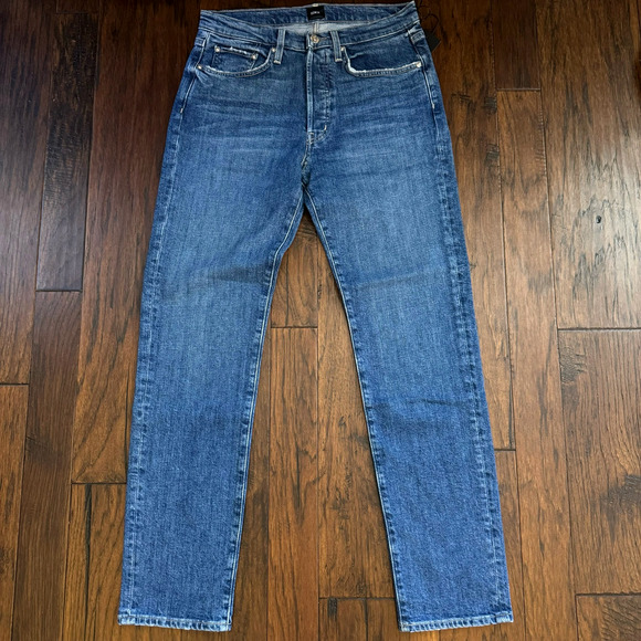 Edwin Women's Hana Vintage High Rise Straight Jeans 27 Blue Horizon Wash $228 - Picture 1 of 9